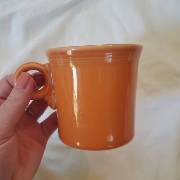 EUC Fiestaware Tangerine 10 1/4 oz Coffee Cup - Picture 8 of 8